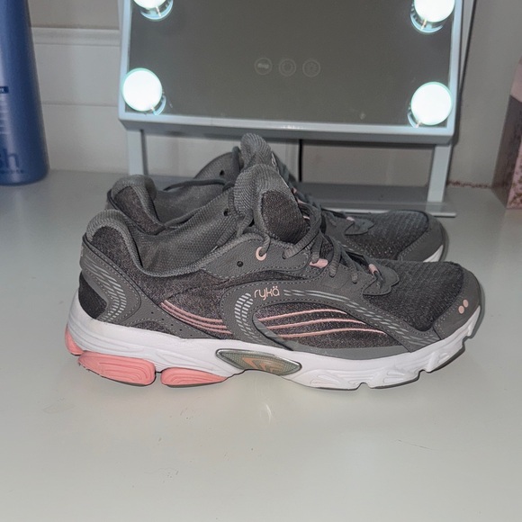 Ryka Charcoal and Coral Sneakers - Picture 1 of 3